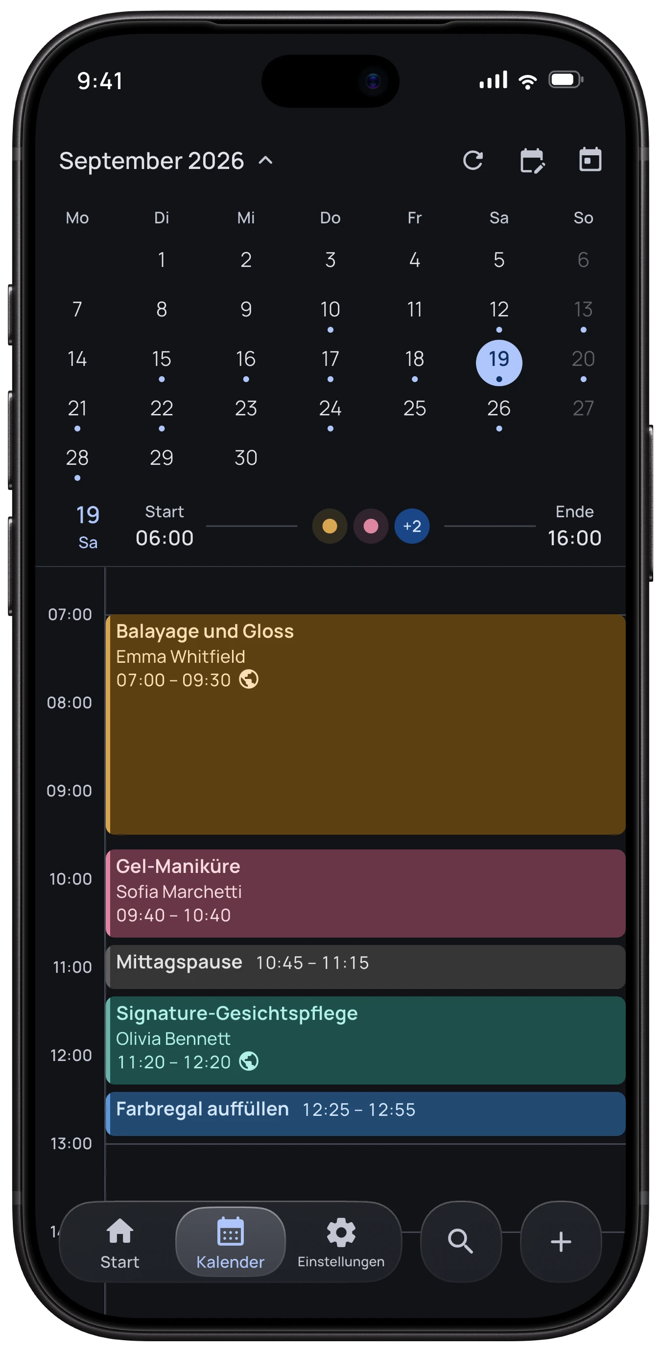 Bookora app interface