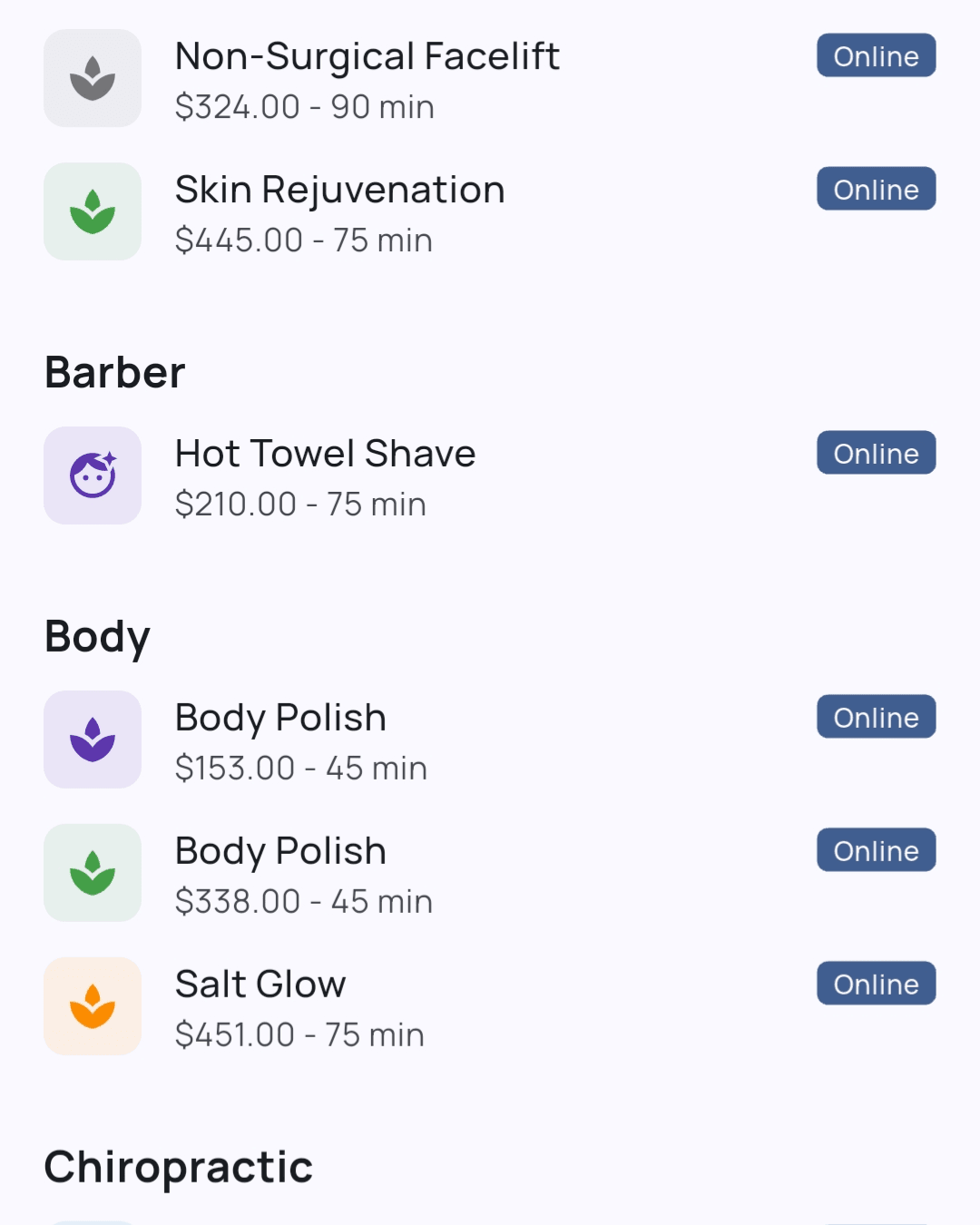 Services management feature